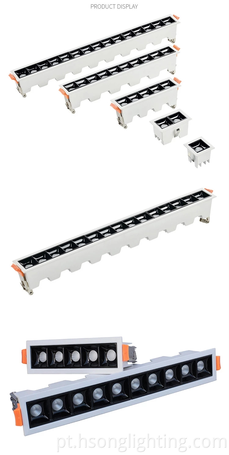 Design moderno de design de alumínio LED sem ajuste linear linear linear Retorned Rodethlight 30W para escritório